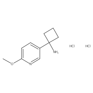 1-(6-Methoxypyridin-3-yl)cyclobutan-1-amine;dihydrochloride Structure
