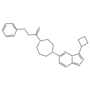 1-(4-{3-Cyclobutyl-[1,2,4]triazolo[4,3-b]pyridazin-6-yl}-1,4-diazepan-1-yl)-2-phenoxyethan-1-one结构式