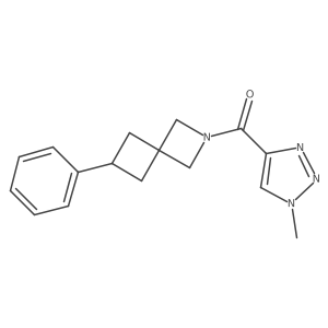 2-(1-methyl-1H-1,2,3-triazole-4-carbonyl)-6-phenyl-2-azaspiro[3.3]heptane结构式