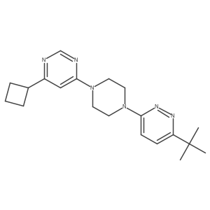 4-[4-(6-Tert-butylpyridazin-3-yl)piperazin-1-yl]-6-cyclobutylpyrimidine结构式