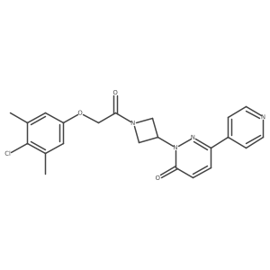 2-{1-[2-(4-Chloro-3,5-dimethylphenoxy)acetyl]azetidin-3-yl}-6-(pyridin-4-yl)-2,3-dihydropyridazin-3-one Structure