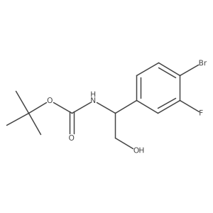 tert-butyl N-[1-(4-bromo-3-fluorophenyl)-2-hydroxyethyl]carbamate Structure