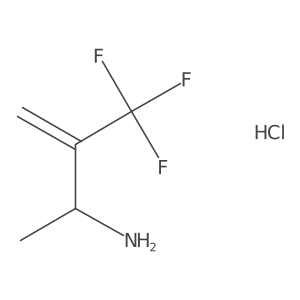 3-(Trifluoromethyl)but-3-en-2-amine;hydrochloride Structure