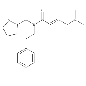 (2E)-4-(dimethylamino)-N-[2-(4-methylphenyl)ethyl]-N-[(oxolan-2-yl)methyl]but-2-enamide结构式