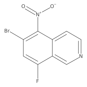 6-Bromo-8-fluoro-5-nitroisoquinoline结构式