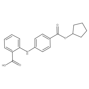 2-({4-[(Cyclopentyloxy)carbonyl]phenyl}amino)benzoic acid结构式