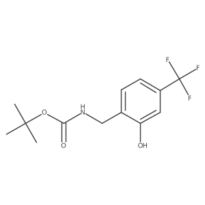 tert-butyl N-{[2-hydroxy-4-(trifluoromethyl)phenyl]methyl}carbamate结构式