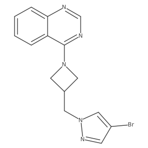 4-[3-[(4-Bromopyrazol-1-yl)methyl]azetidin-1-yl]quinazoline结构式