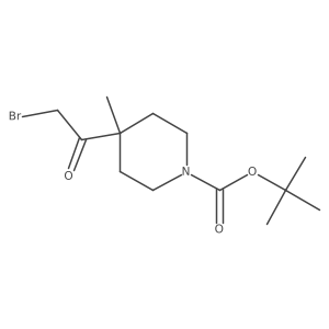 Tert-butyl4-(2-bromoacetyl)-4-methylpiperidine-1-carboxylate结构式