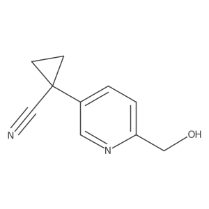 1-[6-(hydroxymethyl)-3-pyridinyl]Cyclopropanecarbonitrile结构式