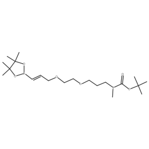 tert-butyl N-methyl-N-[3-[2-[(E)-3-(4,4,5,5-tetramethyl-1,3,2-dioxaborolan-2-yl)allyloxy]ethoxy]propyl]carbamate Structure