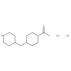 1-{4-[(Piperidin-4-yl)methyl]piperazin-1-yl}ethan-1-one dihydrochloride结构式