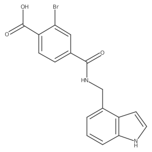 2-bromo-4-[[[(1H-indol-4-yl)methyl]amino]carbonyl]benzoic acid Structure
