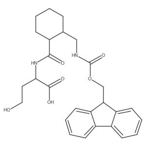 (2R)-2-({2-[({[(9H-fluoren-9-yl)methoxy]carbonyl}amino)methyl]cyclohexyl}formamido)-4-hydroxybutanoic acid Structure