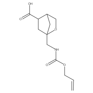 rac-(1R,4R,5R)-1-({[(prop-2-en-1-yloxy)carbonyl]amino}methyl)-2-oxabicyclo[2.2.1]heptane-5-carboxylic acid Structure