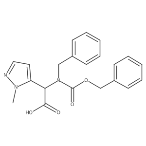2-{benzyl[(benzyloxy)carbonyl]amino}-2-(1-methyl-1H-pyrazol-5-yl)acetic acid Structure