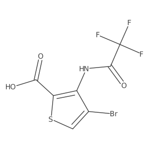 4-Bromo-3-(2,2,2-trifluoroacetamido)thiophene-2-carboxylic acid Structure