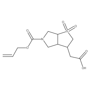 2-{1,1-dioxo-5-[(prop-2-en-1-yloxy)carbonyl]-hexahydro-2H-1lambda6-thieno[2,3-c]pyrrol-3-yl}acetic acid Structure