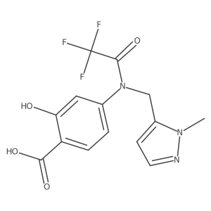 2-hydroxy-4-{2,2,2-trifluoro-N-[(1-methyl-1H-pyrazol-5-yl)methyl]acetamido}benzoic acid Structure