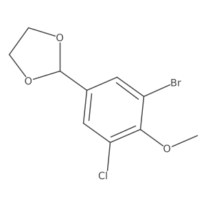 2-(3-Bromo-5-chloro-4-methoxyphenyl)-1,3-dioxolane Structure