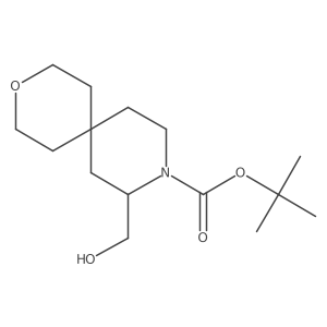 Tert-butyl 8-(hydroxymethyl)-3-oxa-9-azaspiro[5.5]undecane-9-carboxylate结构式