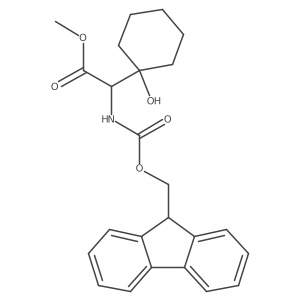 methyl 2-({[(9H-fluoren-9-yl)methoxy]carbonyl}amino)-2-(1-hydroxycyclohexyl)acetate结构式