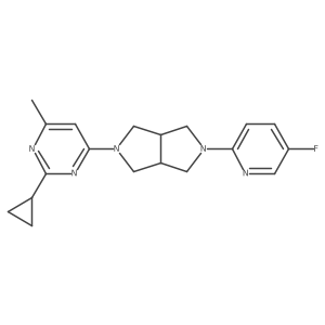 2-Cyclopropyl-4-[5-(5-fluoropyridin-2-yl)-octahydropyrrolo[3,4-c]pyrrol-2-yl]-6-methylpyrimidine结构式