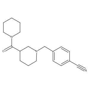 4-{[3-(Piperidine-1-carbonyl)piperidin-1-yl]methyl}benzonitrile Structure