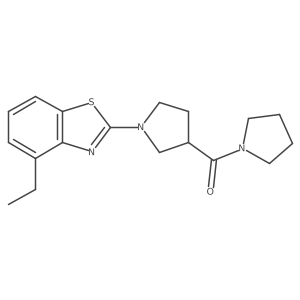 4-Ethyl-2-[3-(pyrrolidine-1-carbonyl)pyrrolidin-1-yl]-1,3-benzothiazole结构式