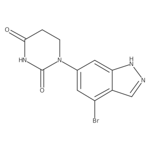 1-(4-bromo-1H-indazol-6-yl)-1,3-diazinane-2,4-dione结构式