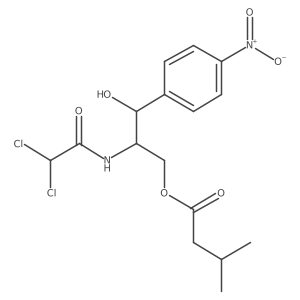 Butanoic acid, 3-methyl-, 2-[(dichloroacetyl)amino]-3-hydroxy-3-(4-nitrophenyl)propyl ester, [R-(R*,R*)]-结构式