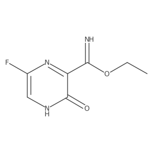 Ethyl 6-fluoro-3,4-dihydro-3-oxo-2-pyrazinecarboximidate结构式