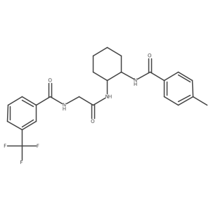 N-[2-[[(1S,2R)-2-[(4-methylbenzoyl)amino]cyclohexyl]amino]-2-oxoethyl]-3-(trifluoromethyl)benzamide结构式
