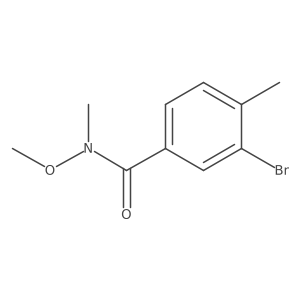 3-bromo-N-methoxy-N,4-dimethylbenzamide结构式