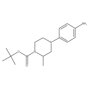 Tert-butyl 4-(4-aminophenyl)-2-methyl-1-piperazinecarboxylate Structure
