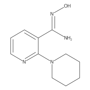 (Z)-N'-hydroxy-2-(piperidin-1-yl)pyridine-3-carboximidamide结构式
