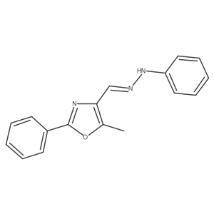 5-Methyl-2-phenyl-4-oxazolecarboxaldehyde 2-phenylhydrazone Structure