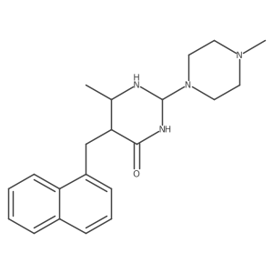 6-Methyl-2-(4-methylpiperazin-1-yl)-5-(naphthalen-1-ylmethyl)-1,3-diazinan-4-one结构式