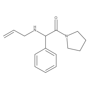 (S)-2-(Allylamino)-2-phenyl-1-(pyrrolidin-1-YL)ethanone结构式
