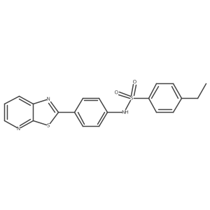 4-ethyl-N-(4-(thiazolo[5,4-b]pyridin-2-yl)phenyl)benzenesulfonamide结构式