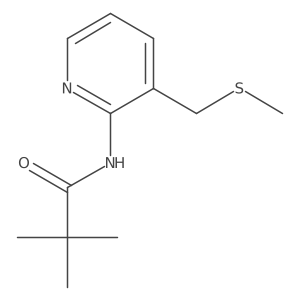 2,2-dimethyl-N-[3-[(methylthio)methyl]-2-pyridyl]propionamide结构式