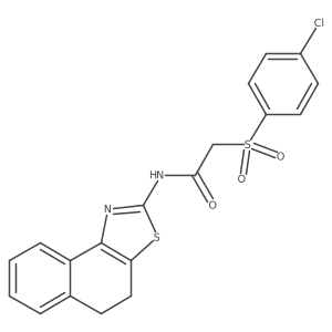 2-((4-chlorophenyl)sulfonyl)-N-(4,5-dihydronaphtho[1,2-d]thiazol-2-yl)acetamide结构式