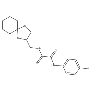 N1-(1,4-dioxaspiro[4.5]decan-2-ylmethyl)-N2-(4-fluorophenyl)oxalamide Structure