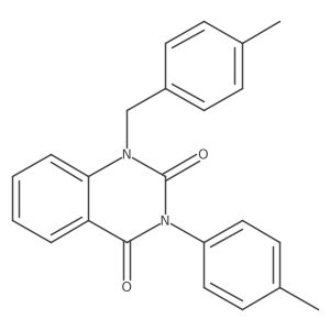 1-(4-methylbenzyl)-3-(p-tolyl)quinazoline-2,4(1H,3H)-dione Structure