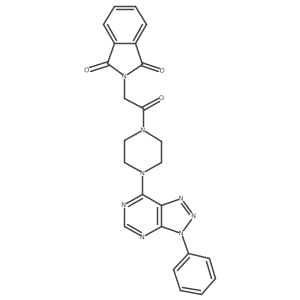 2-(2-oxo-2-(4-(3-phenyl-3H-[1,2,3]triazolo[4,5-d]pyrimidin-7-yl)piperazin-1-yl)ethyl)isoindoline-1,3-dione Structure