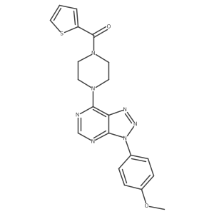 (4-(3-(4-methoxyphenyl)-3H-[1,2,3]triazolo[4,5-d]pyrimidin-7-yl)piperazin-1-yl)(thiophen-2-yl)methanone Structure