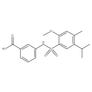 3-(5-Isopropyl-2-methoxy-4-methylphenylsulfonamido)benzoic acid结构式