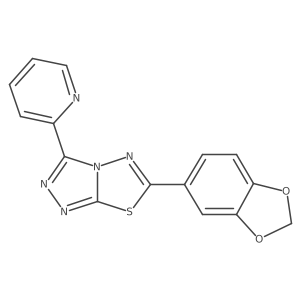 6-(1,3-Benzodioxol-5-yl)-3-(2-pyridinyl)[1,2,4]triazolo[3,4-b][1,3,4]thiadiazole结构式