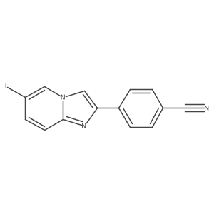 4-(6-Iodoimidazo[1,2-a]pyridin-2-yl)benzonitrile结构式