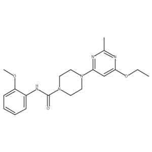4-(6-ethoxy-2-methylpyrimidin-4-yl)-N-(2-methoxyphenyl)piperazine-1-carboxamide结构式